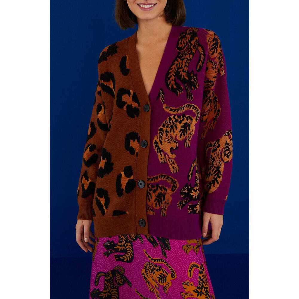 Mixed Wild Leopards Cardigan